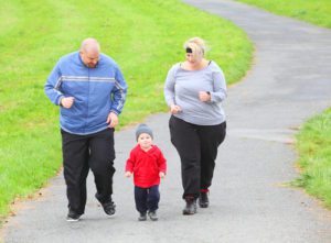 familia con obesidad